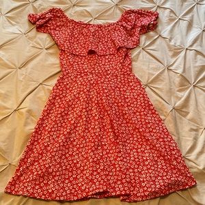 Red Floral Sun Dress